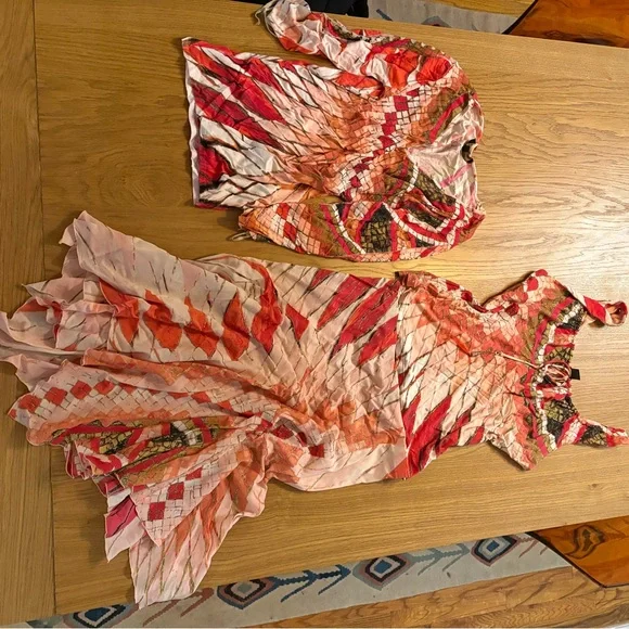 3-piece 2004 Roberto Cavalli Pink and Red Set - Picture 4 of 4